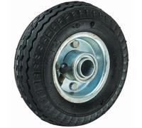 WERKA PRO Roue Gonflable 6" Ø 160 x 50 x 16mm - Axe Déporté - Roulement à Rouleaux Cylindriques - Pour Diables et Chariots - Jante Métal Démontable - 0,66 kg - Usage Intérieur/Extérieur