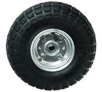 WERKA PRO Roue gonflable robuste pour chariots et remorques, montée sur double roulements à billes, jante en métal galvanisé, entretien facile, dimensions 260 x 85 mm, couleur gris.