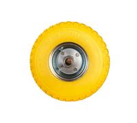 Roue increvable jaune 10 260 x 85 mm axe central WERKA PRO Alésage 20mm