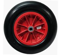 WERKA PRO Roue increvable 14'' (360x85 mm) avec alésage de 20 mm, idéale pour brouettes et chariots, conçue pour une durabilité exceptionnelle et une adhérence optimale, Rouge.