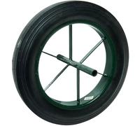 WERKA PRO Roue Increvable Brouette 15'' Alésage 20 mm Ø385 x 66 mm Verte