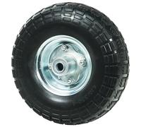 WERKA PRO Roue increvable robuste et polyvalente pour chariots, diables et remorques, avec jante en métal galvanisé, double roulements à billes, dimensions 260 x 85 mm, couleur gris galva.