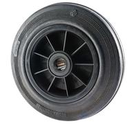 Werkapro Roue pleine 200x50 mm – axe 20 mm – charges lourdes – installation facile – noir