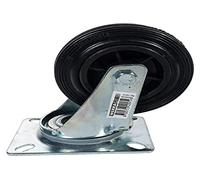 WERKA PRO Roulette Pivotante sans Frein Atelier Ø100 mm Charge Max 100 kg | Caoutchouc, acier, durable, usage bricolage, platine métallique 105 x 80 mm, charge max 100 kg, atelier et garage