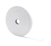 WERKA PRO Ruban Sergé en V Blanc 100% Coton Biologique 20 mm