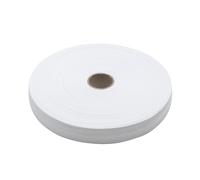WERKA PRO Ruban Sergé en V Blanc 100% Coton Biologique 30 mm