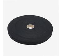 WERKA PRO Ruban sergé en V Coton Noir 50 m 20 mm | Polyvalent, durable, rouleau 50 m, accessoire pratique, textile souple et solide, couture et créations artisanales