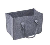 WERKA PRO Sac à bûches en feutre gris élégant et moderne, résistant et durable, idéal pour le transport de bûches, dimensions 50x27x34 cm, couleur grise attrayante.