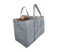 WERKA PRO Sac porte bûches en polyester Oxford 600D, résistant et imperméable, idéal pour le transport et le stockage de bois, capacité de 72 litres, dimensions 60 x 30 x 40 cm, gris anthracite