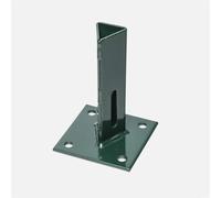 WERKA PRO Support Poteau Fer Forme T Acier Soudé 10x10 cm 0,68 kg Vert | Nylon, bois, ergonomique, robuste, durable, usage jardin et extérieur, clôture, platine 10x10 cm, poids 0,68 kg