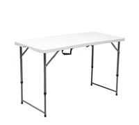 WERKA PRO Table Pliante rectangulaire à Pieds réglables 120x60x74cm