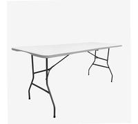 WERKA PRO Table Pliante Rectangulaire - Polyéthylène Haute Densité Structure Acier - Usage Intérieur Extérieur 8 Personnes Po