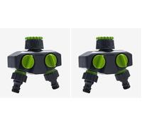 WERKA PRO Té de dérivation avec robinets 2 Voies (Lot de 2)