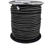 WERKA PRO, Tendeur Élastique Noir sur Bobine, Idéal pour Jardinage, Camping, Transport D'Objets, Résistant et Flexible, Noir, 10 mm x 40 m