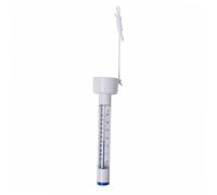 WERKA PRO Thermomètre Piscine Blanc - Flottant avec Cordon - Indique Température Eau Piscine, SPA, Jacuzzi - Longueur Sonde 16 cm - Plastique - Couleur Blanc et Bleu