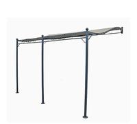 WERKA PRO Toile Pergola 3 x 4 m - Polyester 180 g/m² - Pergola Murale Acier - Usage Extérieur - Protection Solaire - Structur
