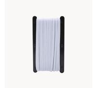 WERKA PRO Tresse Élastique Plate Blanche 10 m 4 mm
