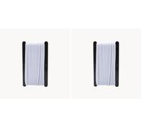 WERKA PRO Tresse Élastique Plate Blanche 10 m 4 mm (Lot de 2)