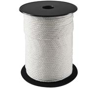 WERKA PRO Tresse en polypropylène résistante et polyvalente pour applications terrestres et maritimes, idéale pour arrimer objets encombrants, rouleau de 100M, ø 4mm, blanche.