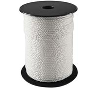 WERKA PRO Tresse en polypropylène résistante et polyvalente pour applications terrestres et maritimes, idéale pour arrimer objets encombrants, rouleau de 100M, ø 4mm, blanche.
