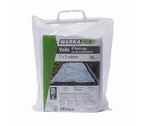 WERKA PRO, Voile D'Hivernage Blanc 60g/m² pour Protéger Vos Plantes du Froid, Perméable à L'Air et à l'eau, Idéal pour Favoriser Leur Croissance, Blanc, 2 x 5 m