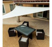 WERKA PRO Voile d'ombrage Blanc Triangulaire 5 x 5 x 5 m