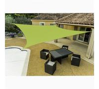 WERKA PRO Voile d'ombrage Verte anis rectangulaire 4 x 5 m