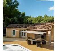WERKA PRO Voile d'Ombrage Taupe - 3 x 4 m - Polyéthylène Tressé - Traitement Anti-UV - Angles Renforcés - Anneaux d'attache e