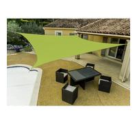 WERKA PRO Voile d'ombrage Verte anis rectangulaire 4 x 5 m