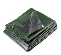 WerkaPro 04110 - Bâche industrielle - Ultra Lourde - 5 x 8 m - 240g/m2 - Réversible - Noire et Verte