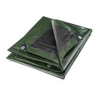 WerkaPro 10667 - Bâche industrielle - Ultra Lourde - 3x5 m - 240g/m2 - Réversible - Noire et Verte