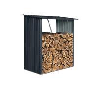 WerkaPro Abri bûches en acier galvanisé anthracite - 163 x 89 x 154 cm - 13875