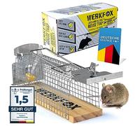 Werkfox® Piège à Souris; Tiefreundliche Attrape-Souris Vivant ; Méthode Humaine de Capture de Souris ; Réutilisable & sûr (1 Pièce)