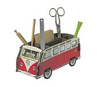 Volkswagen Combi Rouge Pot À Crayons Kit En Bois Éco Certifié - 11 X 22 X 10 Cm Werkhaus
