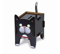 Werkhaus PP 1943 Twinbox - Tirelire Enfant, Tirelires et Pot à Crayons - Chat Noir - Env. 11 x 11,5 x 8,5 cm - Tirelire en Forme de Tasse à Crayons (sans contenu)