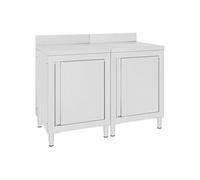 vidaXL Table de travail commerciale avec armoire Inox 120x60x96 cm
