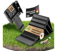 WERKTHOR Cales avec Support [Lot de 2] et Matériel de Fixation - Cales pour Remorques Jusqu'à 1600kg de Charge à L'essieu - Accessoires pour Remorques de Voitures (Montables)