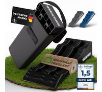 WERKTHOR Cales camping-car noir [lot de 2] – Stables pour caravanes et camping-cars <3 t – Mise à niveau sûre sur toutes surfaces – Sac inclus