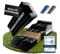 WERKTHOR Cales Camping-Car Noir [x2] - Cales Stables <5t pour Caravanes & Camping-Cars - Tous Sols - Mise à Niveau Sécurisée