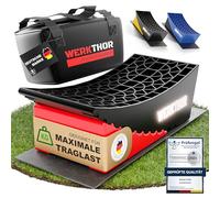 WERKTHOR Rampes de levage camping-car (Rouge) - Lot de 2 pièces | Jusqu’à 13,5 tonnes | Antidérapantes et robustes