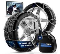 WERKTHOR 2x Chaînes à Neige Métalliques - Homologuées Voiture, Installation Facile & Adhérence Optimale - Compatibles avec Différentes Tailles de Pneus (WT 120)