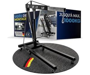 WERKTHOR Grue D Atelier 1000kg Pliable | Grue de Levage Hydraulique 1T 6 roulettes | Grue Atelier Professionnelle pour Moteur & Support Moteur Atelier