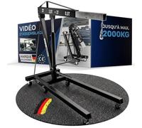 WERKTHOR Grue D Atelier 2000kg Pliable | Grue de Levage Hydraulique 2T Renforcée 6 roulettes | Grue Atelier Lourd pour Moteur Diesel & Support Moteur Atelier