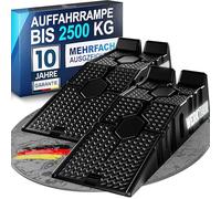 WERKTHOR Rampe d'Accès Voiture - Lot de 2 Rampes de Levage Antidérapantes en HDPE 2,5T pour Vidange et Entretien - Idéal pour Véhicules jusqu'à 2.500 kg