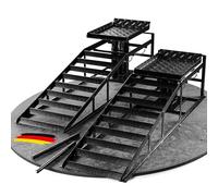 WERKTHOR Rampe de Levage Voiture Hydraulique [Lot de 2] - Rampes Voiture avec Soupape de Sécurité Jusqu’à 4T - Rampe Voiture Réglable en Hauteur - Pont Élévateur Voiture Compact