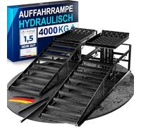 WERKTHOR Rampe de Levage Voiture Hydraulique [Lot de 2] - Rampes Voiture avec Soupape de Sécurité Jusqu’à 3T - Rampe Voiture Réglable en Hauteur - Pont Élévateur Voiture Compact
