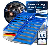 WERKTHOR Rampes de Chargement Voiture [x2] Métal <3T - Rampes Auto Antidérapantes Tout Terrain - Rampe Solide pour Véhicule - Bleu