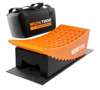 WERKTHOR Rampes de levage camping-car (Orange) - Lot de 2 pièces | Jusqu’à 13,5 tonnes | Antidérapantes et robustes
