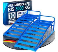 WERKTHOR Rampes Voiture Métal [Lot de 2] - Rampes Haute Résistance <3t pour Tout Terrain - Rampe de Voiture Antidérapante pour Levage Sécurisé