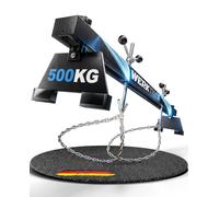 WERKTHOR Support Moteur Atelier 500kg Noir | Traverse Support Moteur Réglable 150cm avec 2 Chaînes 90cm & Pieds 360° | Barre Maintien Moteur pour Embrayage, Distribution, Boîte Vitesse